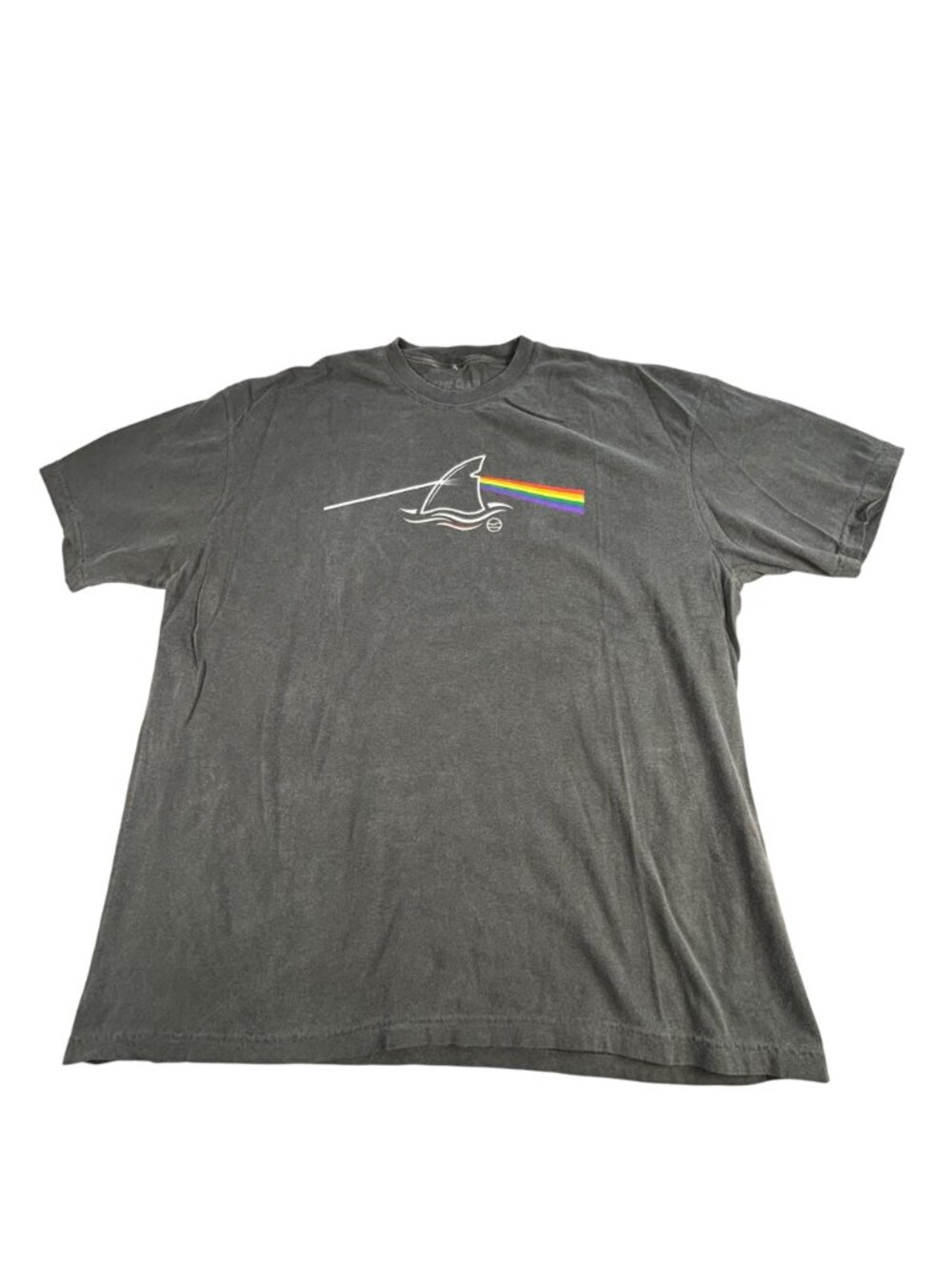 Cape Clasp Shark Rainbow T Shirt XXL Gray CC x AWSC Dark Side 100% Cotton Casual - Picture 2 of 8